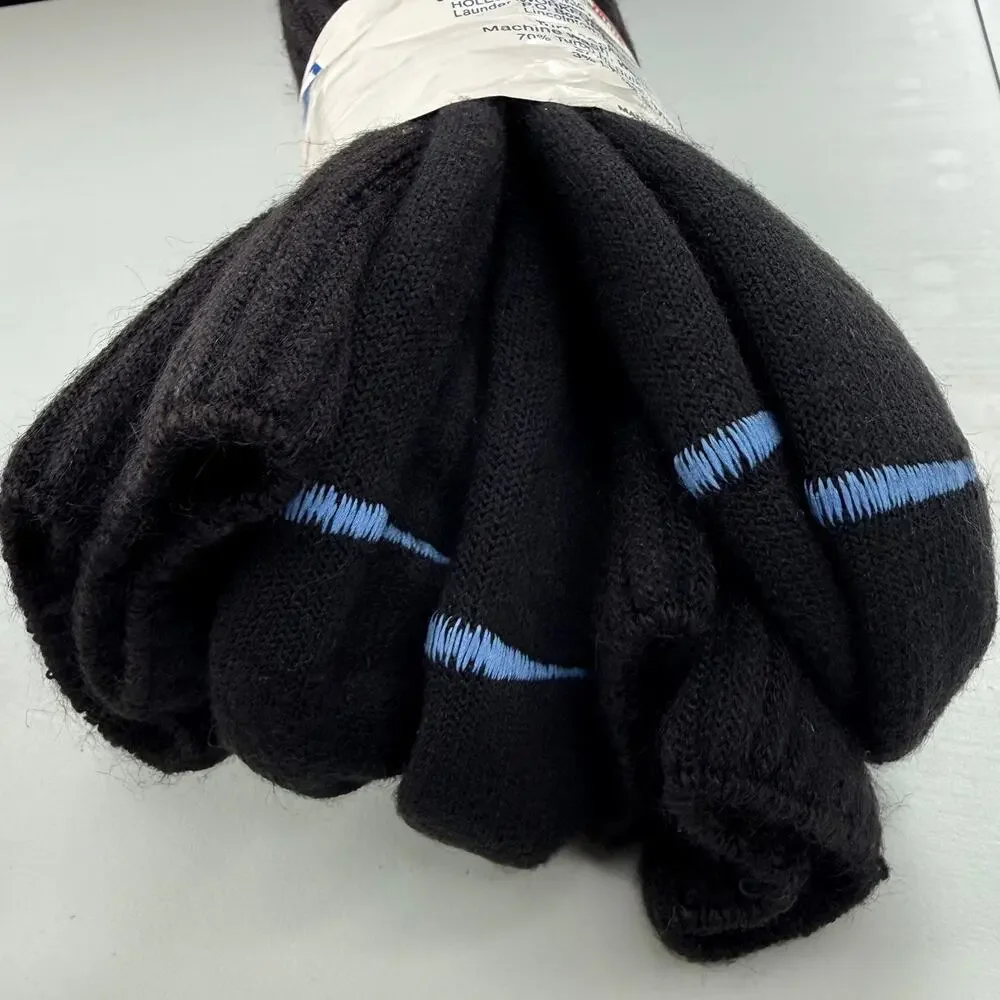 NOS Vintage Workforce Work Socks Men Size 13-15 Black 2 Pair Fully Cushioned USA